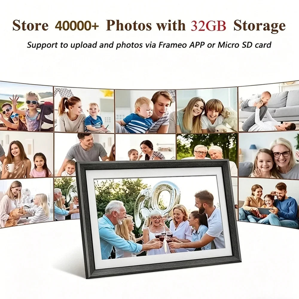 10.1 & 15.6 Inch Smart WiFi Digital Photo Frame HD Touch Screen 32GB