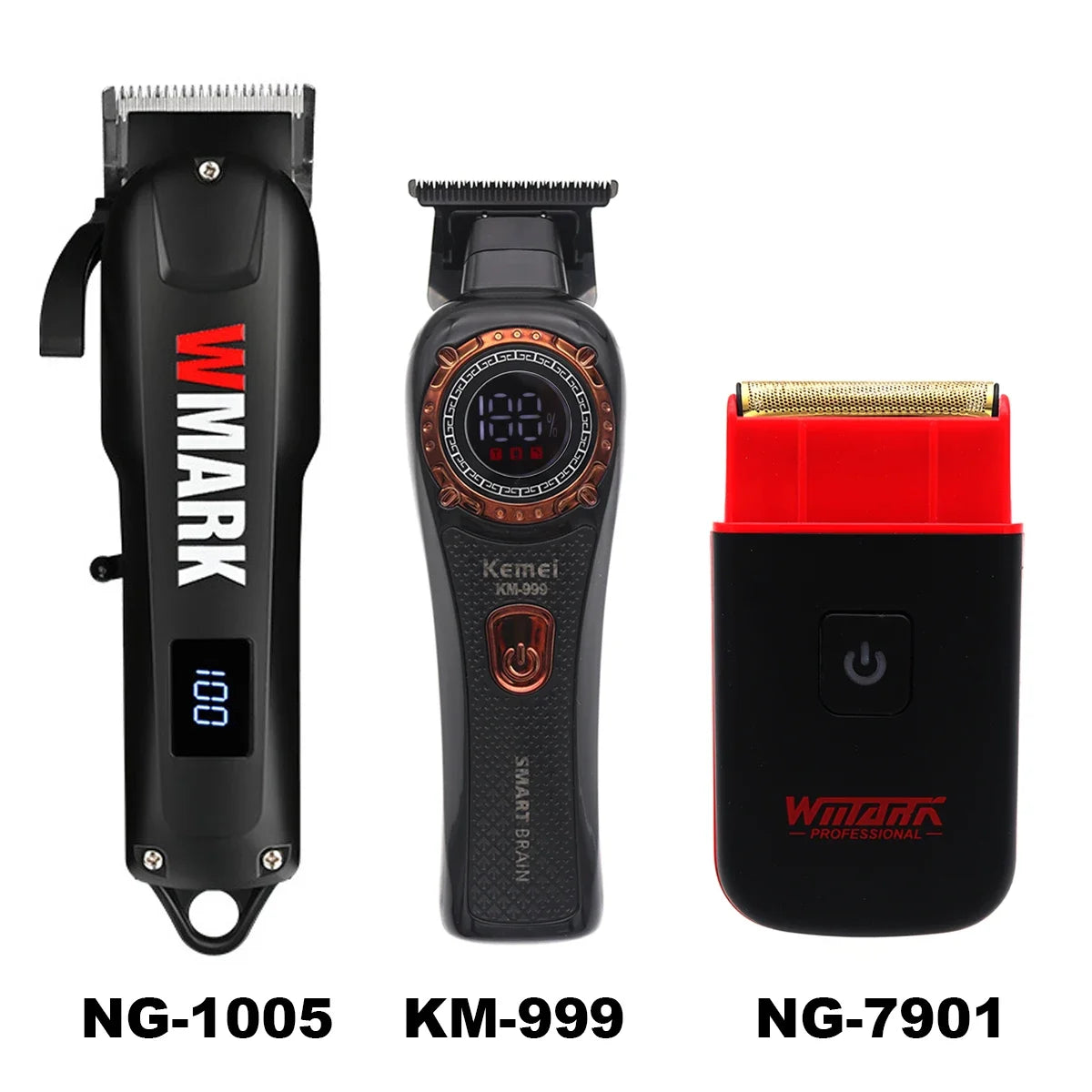 WMARK 1005 Professional Hair Clipper LED Display Low Noise Cordless USB Hair Cutting Machine Barber Shop Tools for Men's Haircut