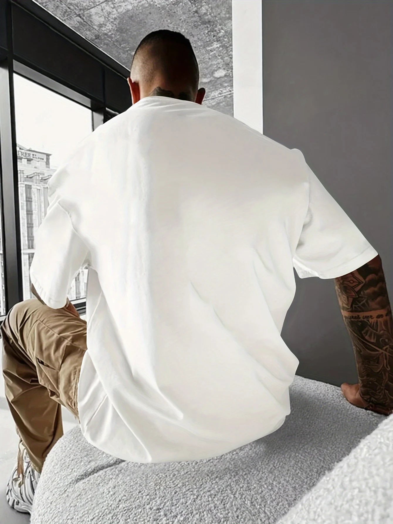 Men's 100% Cotton Planet Graphic Print Slim Fit Short Sleeve T-Shirt
