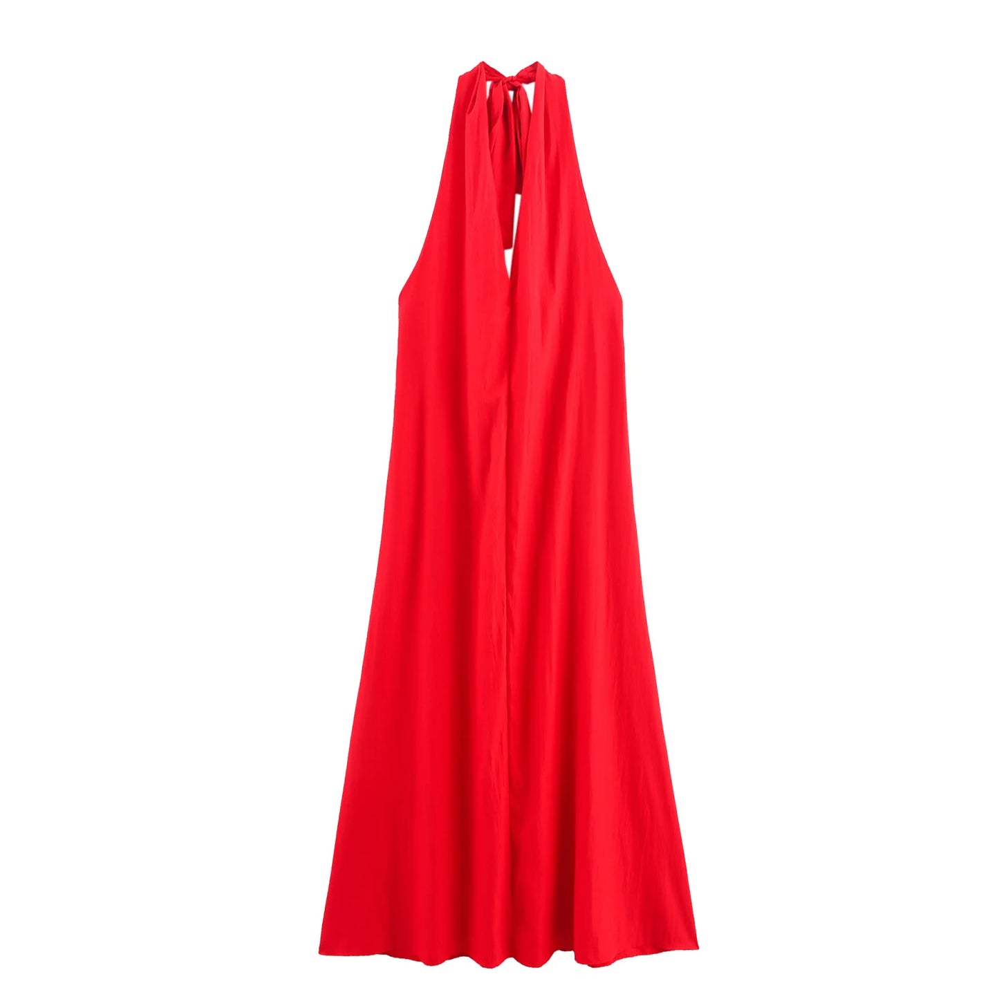 HH Summer Woman Sexy Chic Sling Dresses Women Midi Dress Fashion Sleeveless Backless Pleated Decorate Beach Party Dress
