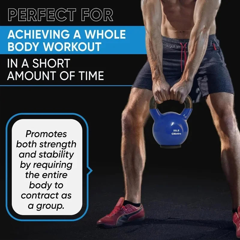 Kettlebell Sets Professional Grade - Strength Training Kettlebells for Home Workout - Cast Iron Kettle Bell Weight Sets
