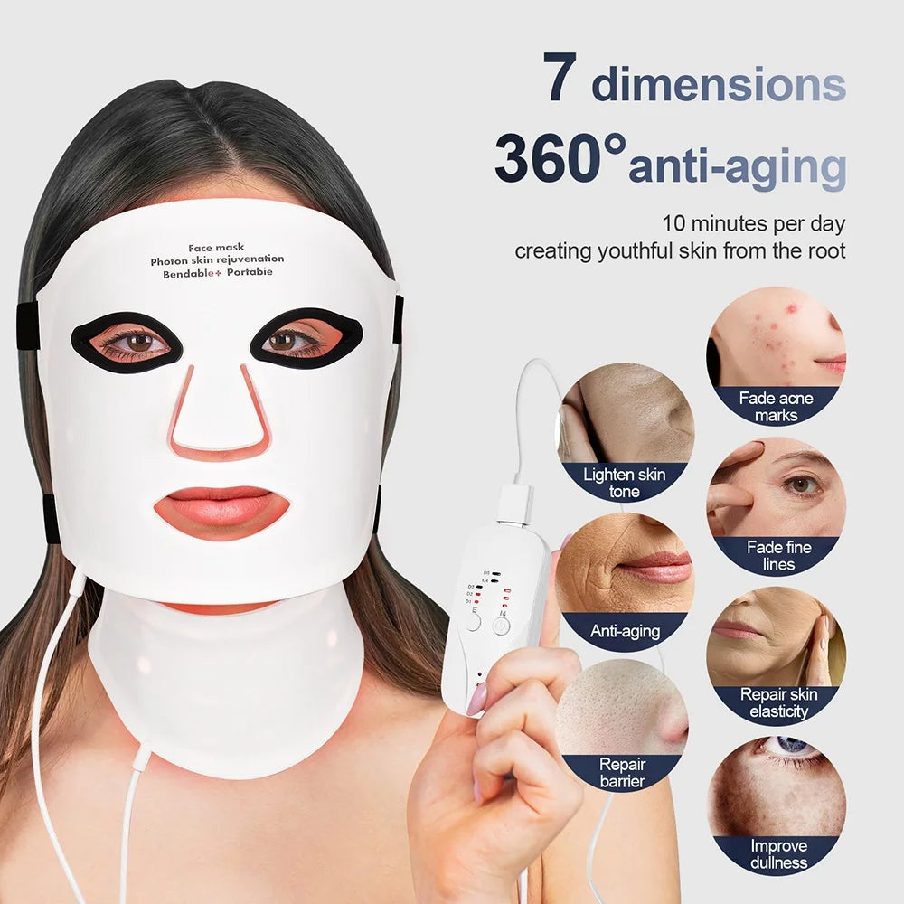 Foreverlily Silicone LED Mask Face And Neck With Photon Light