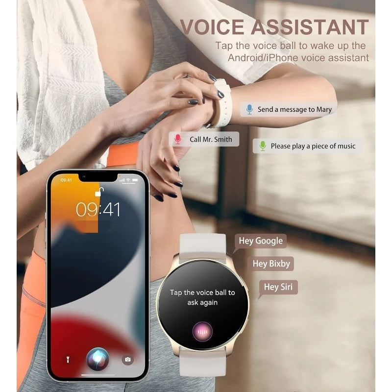 Smart Watch For Women Answer Calls Fitness Tracker Waterproof