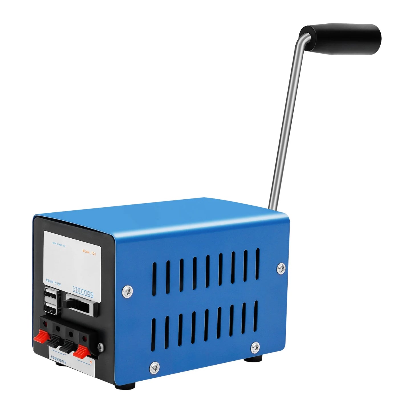 Hand Crank Generator 20W Portable Emergency Power Bank USB Output