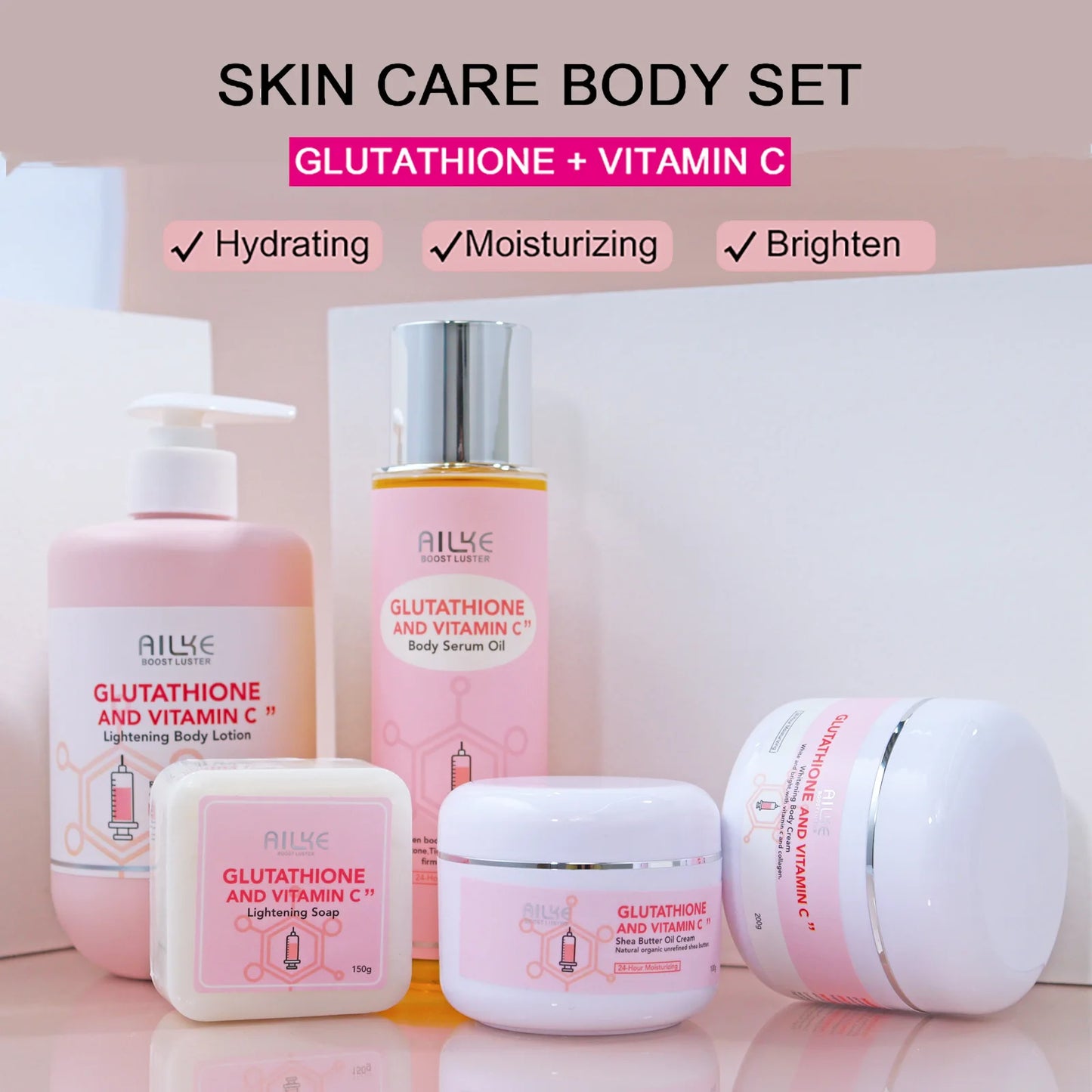 AILKE Whitening Facial Skin Care Lotion With Vitamin C Glutathione