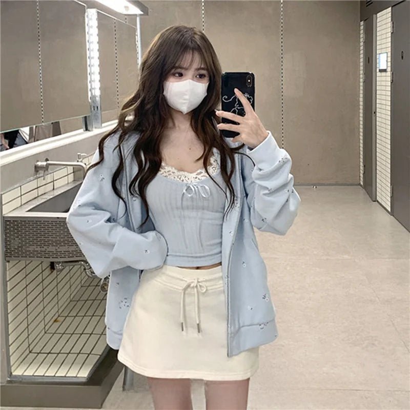 Pure Color Small Strap Vest Women's Inner Lace Base Shirt Spicy Girl Pure Desire  Knot Tube Top Outerwear