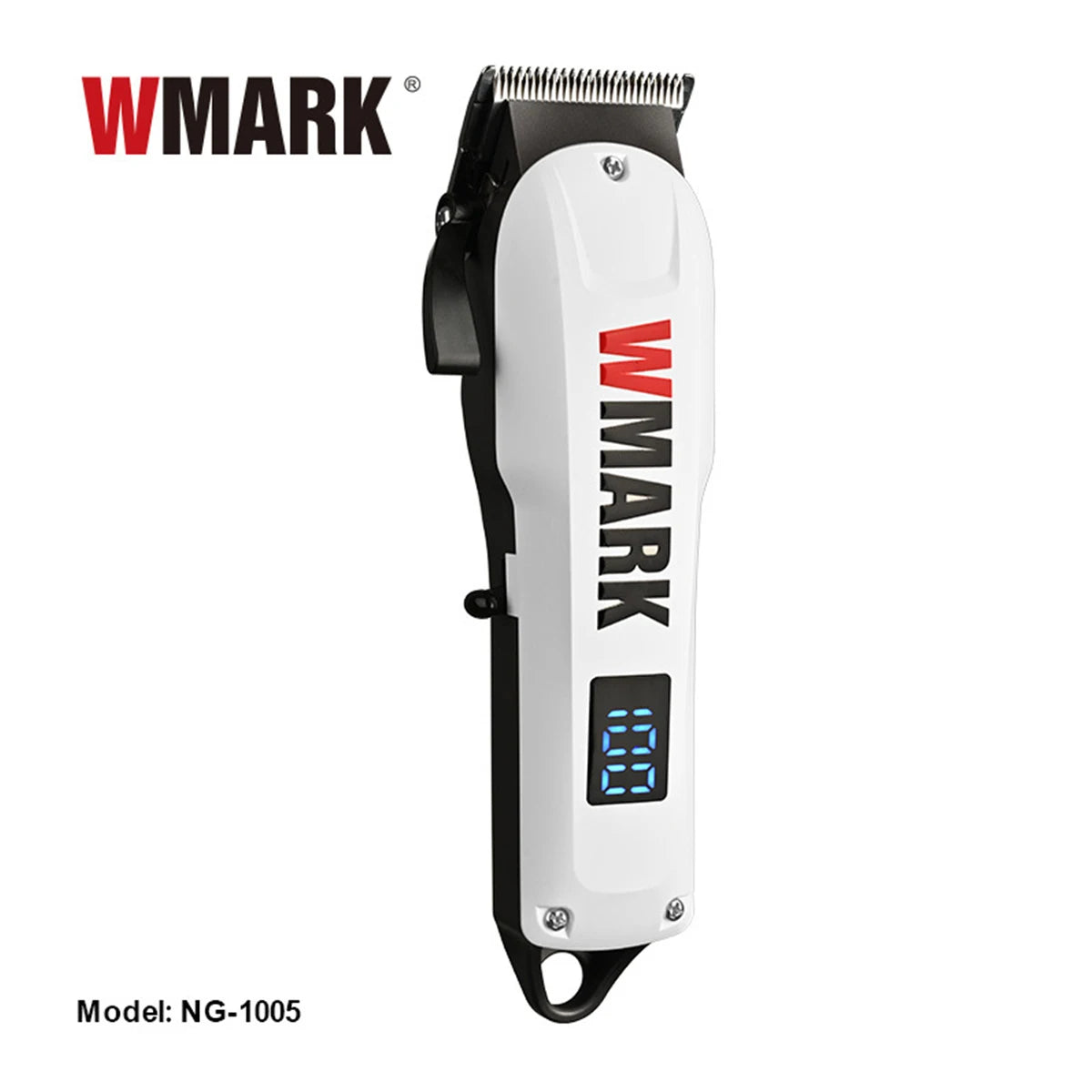 WMARK 1005 Professional Hair Clipper LED Display Low Noise Cordless USB Hair Cutting Machine Barber Shop Tools for Men's Haircut