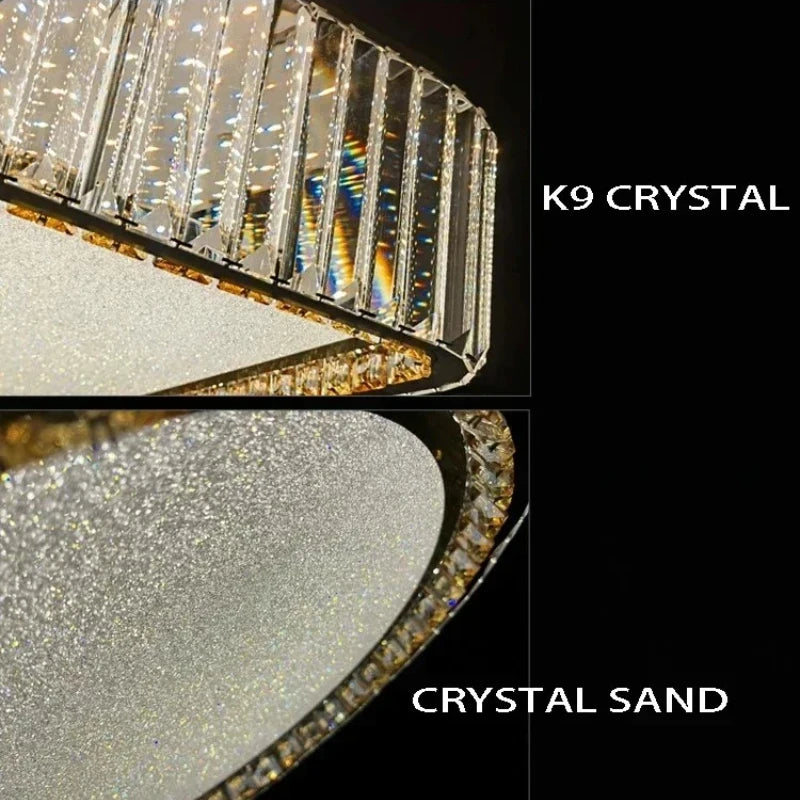 Light Luxury Crystal Ceiling Lamp Villa Bedroom Ceiling Light Babysbreath  for Living Room Dining Room Kitchen Home Decoration