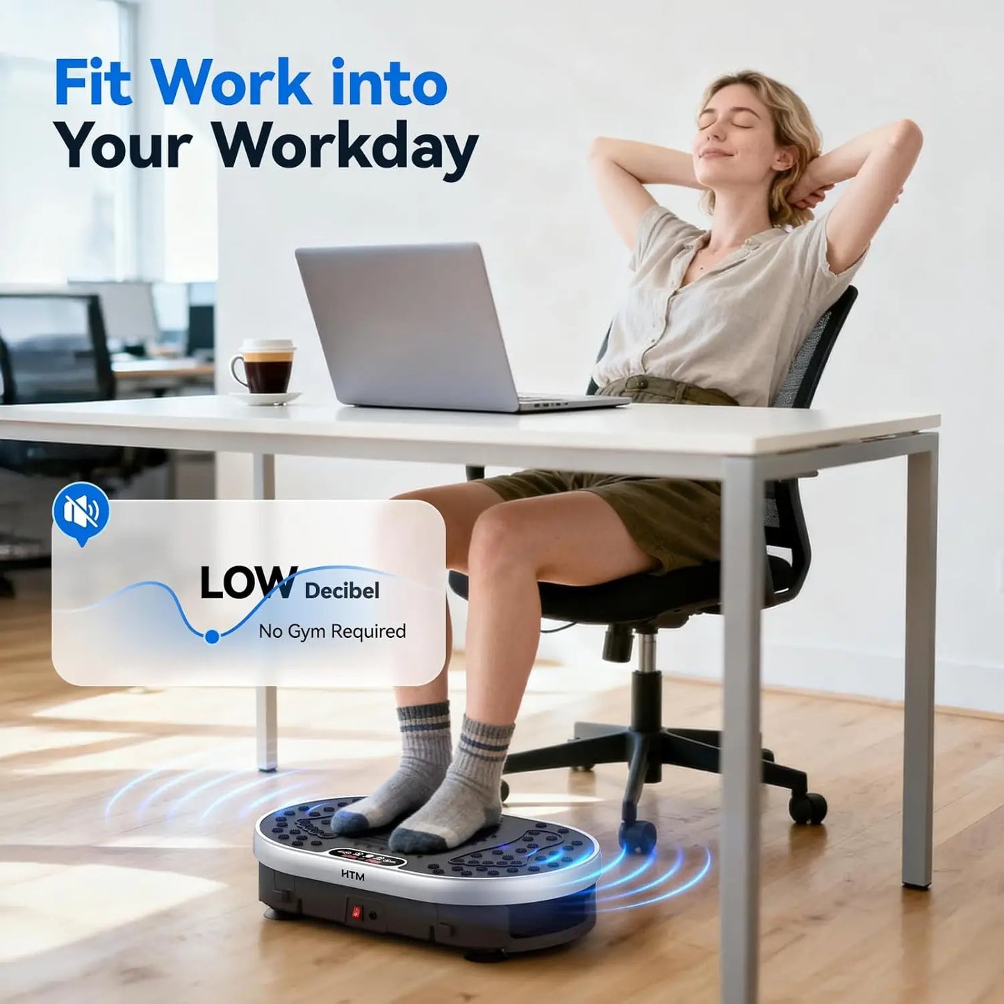 Vibration Plate Exercise Machine With 120 Speed Levels 9 Presets