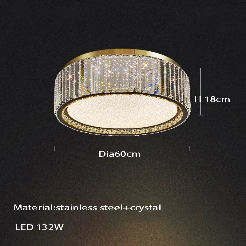 Light Luxury Crystal Ceiling Lamp Villa Bedroom Ceiling Light Babysbreath  for Living Room Dining Room Kitchen Home Decoration