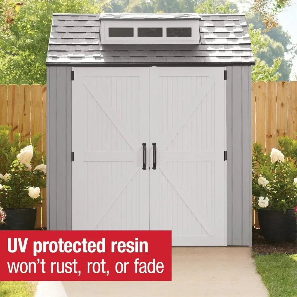 Weatherproof Resin Storage Shed With Floor For Outdoor Use