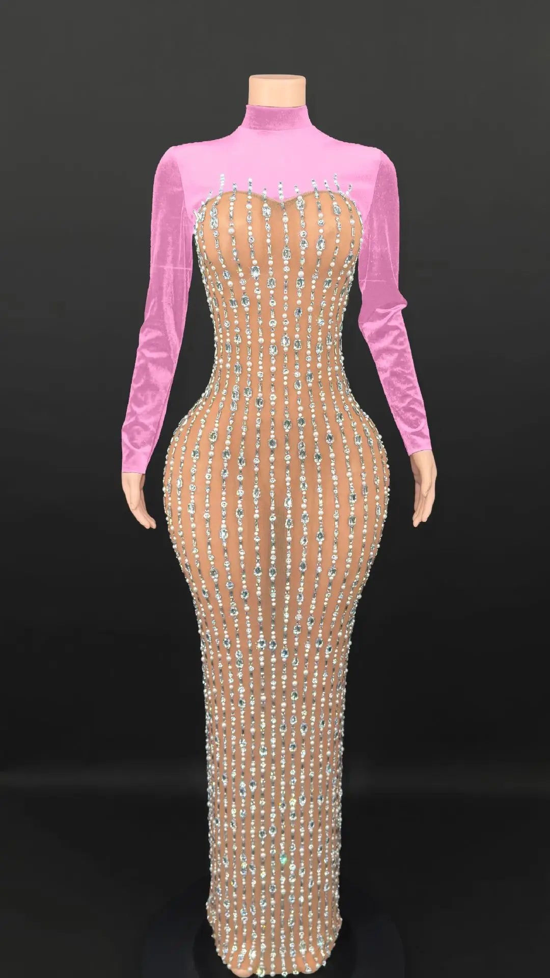 2026 Summer High-Neck Fitted Slim Long Dress Women