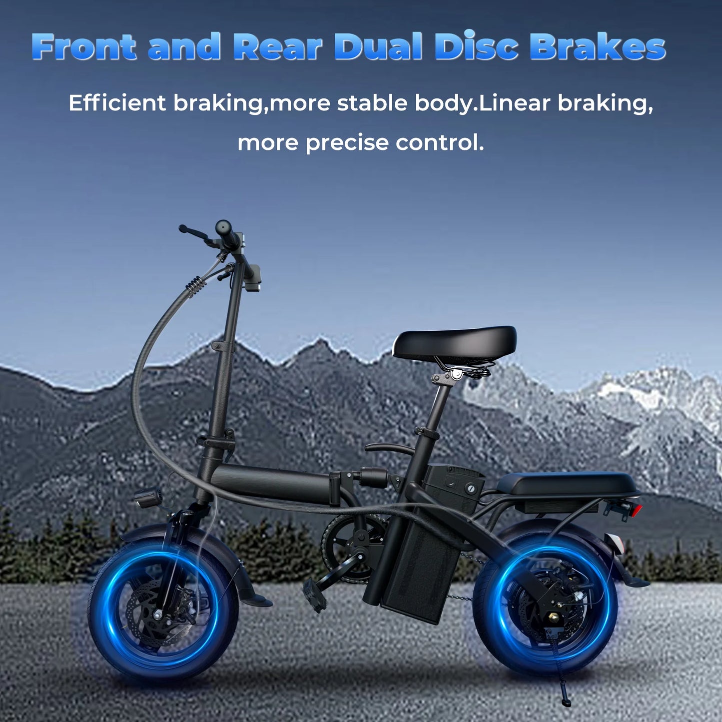 LELEKUAI 500W Foldable Electric Bike With Removable 48V Battery