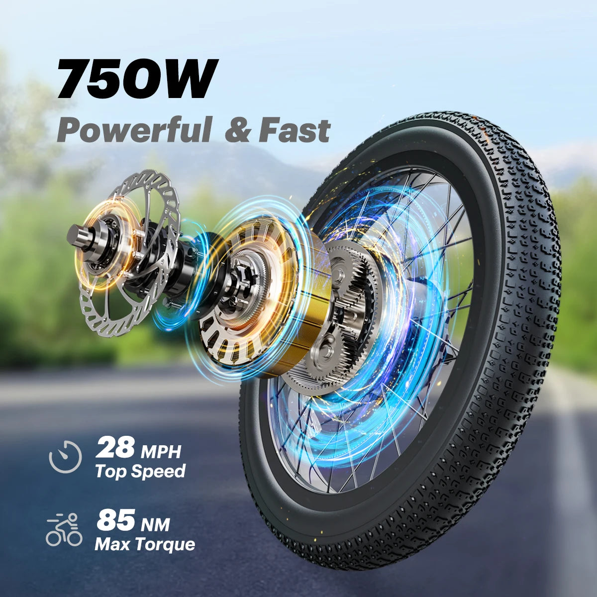 DYU C9 Electric Fat Tire Bike 1000W Motor 48V Battery