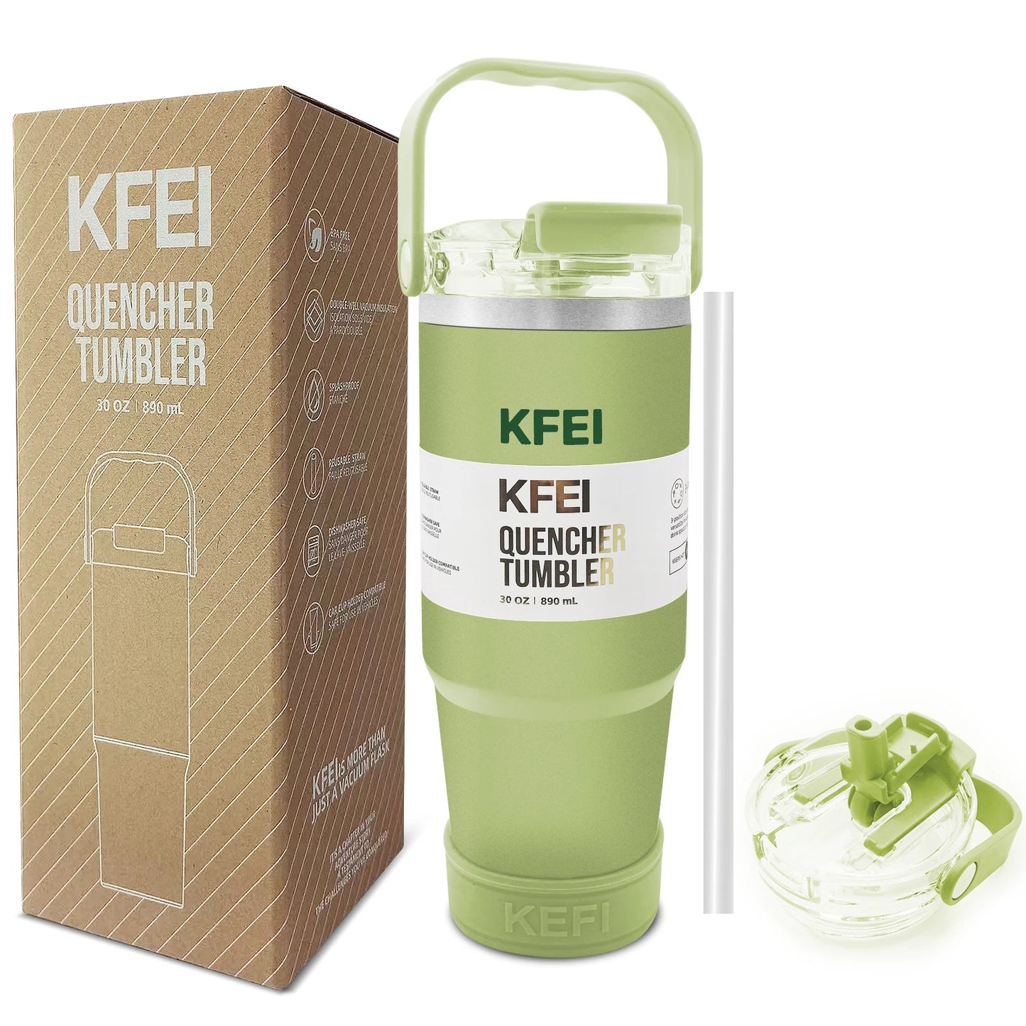 Double Wall Stainless Tumbler With Lid And Straw Vacuum Insulated