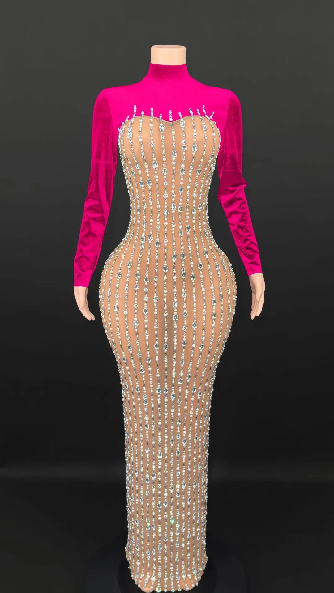 2026 Summer High-Neck Fitted Slim Long Dress Women