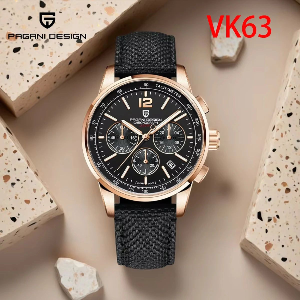 Pagani Design VK63 Quartz Mens Watch Water Resistant 10 Bar