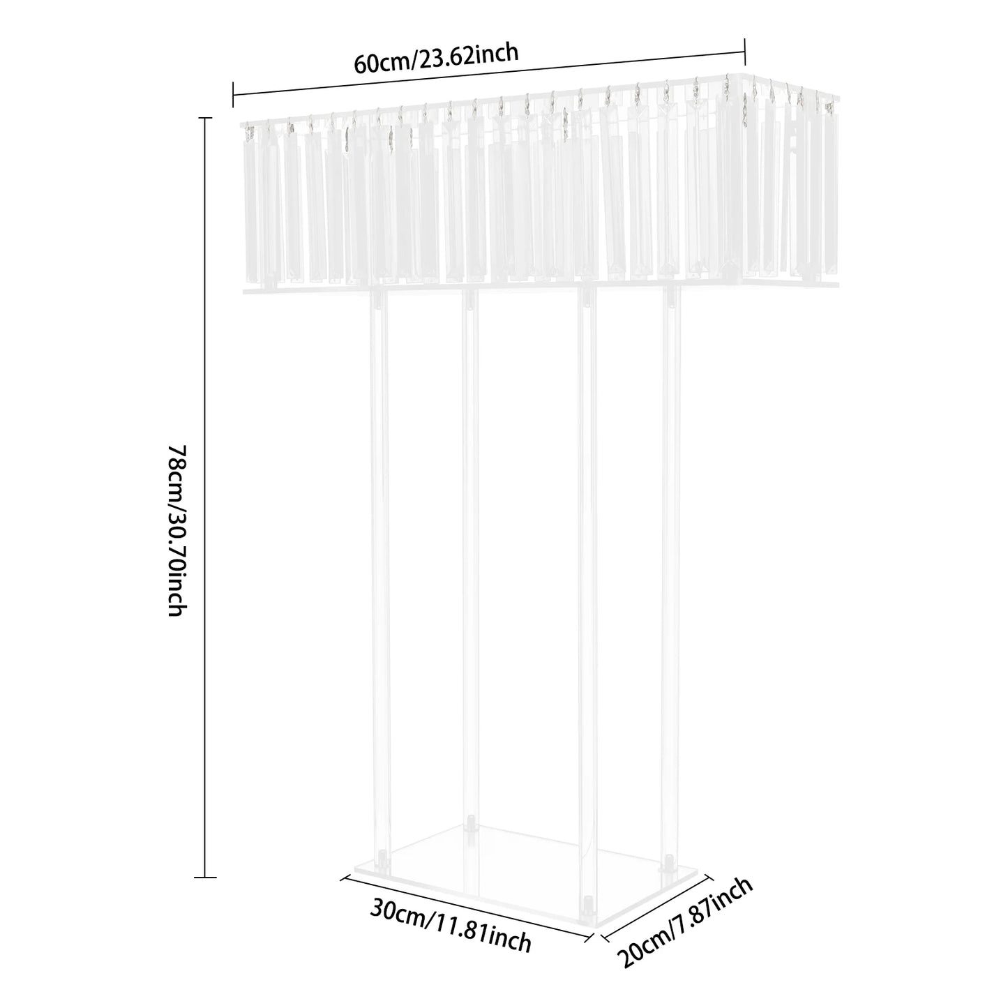 Bymaocar Crystal Flower Stand Wedding Display Rack Centerpiece