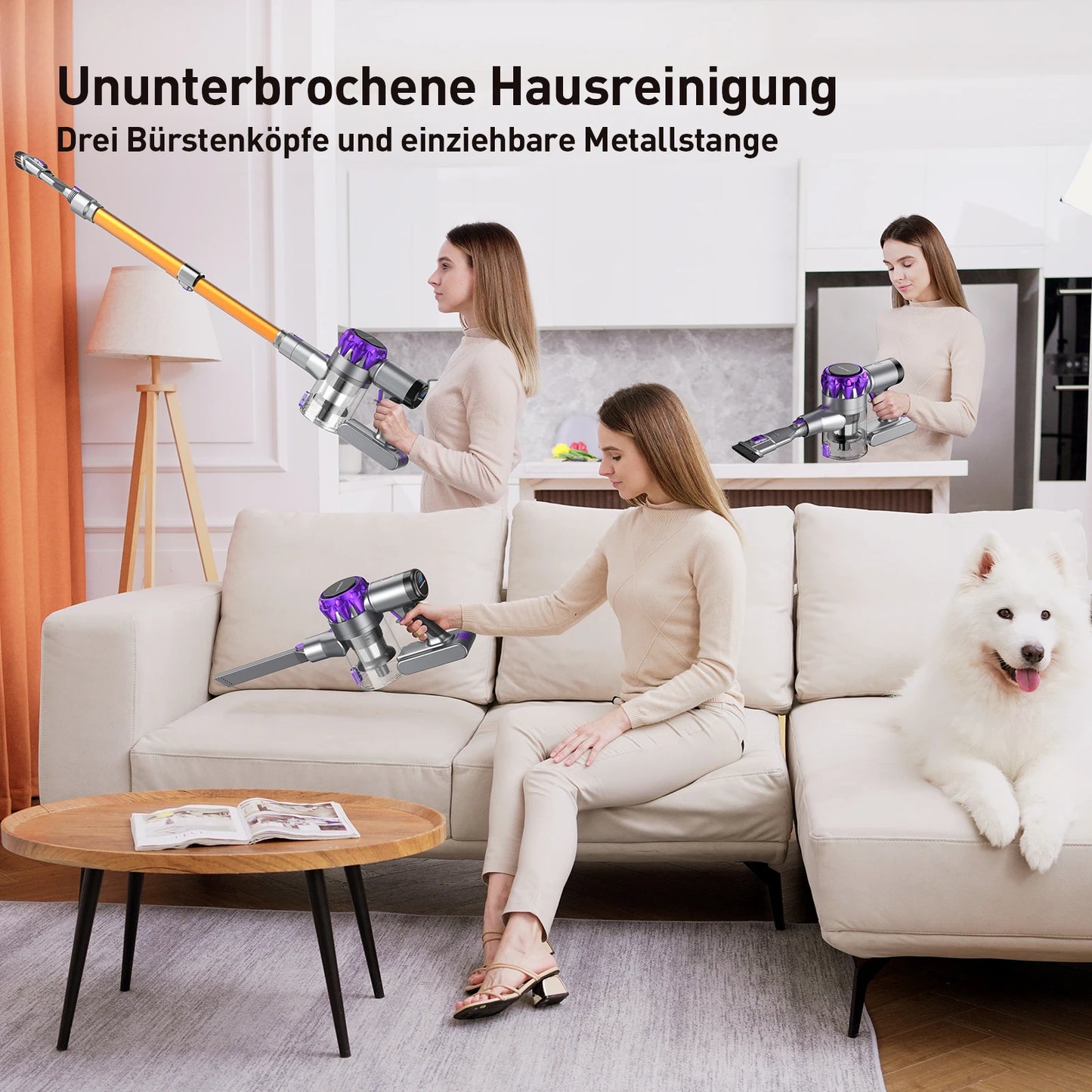 INSE YISORA Cordless Vacuum Cleaner 40Kpa 55 Minutes Run Time