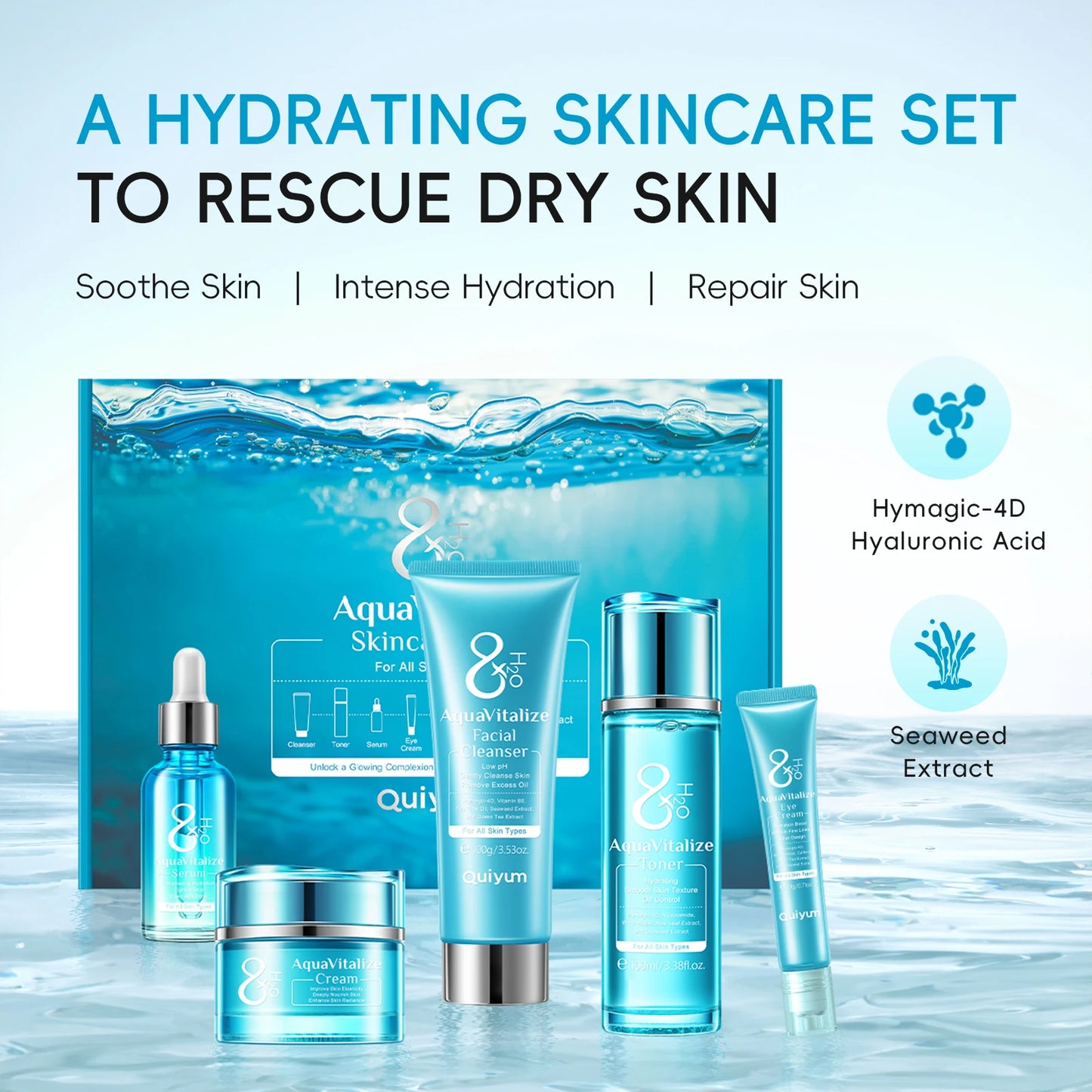 LAIKOU AquaVitalize Deep Hydration Skincare Set For All Skin Types