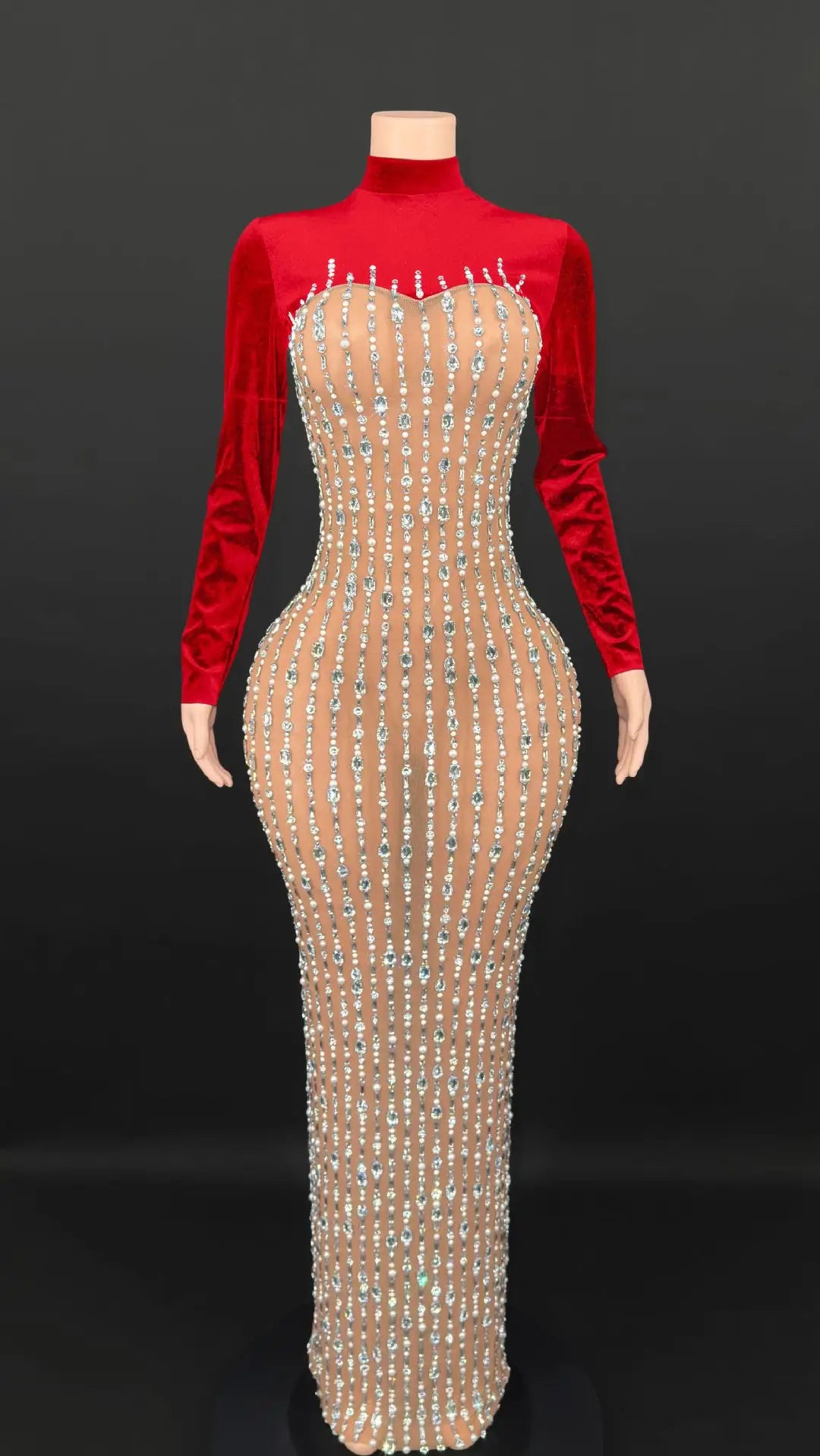 2026 Summer High-Neck Fitted Slim Long Dress Women