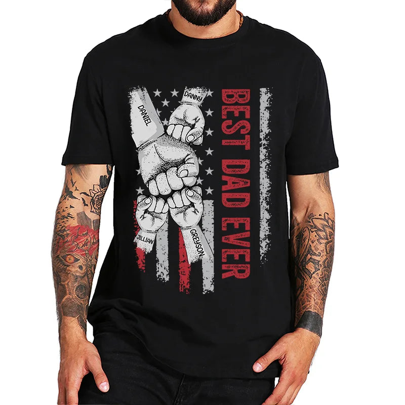 Maymavarty Custom Best Dad Ever T Shirt Fathers Day Gift