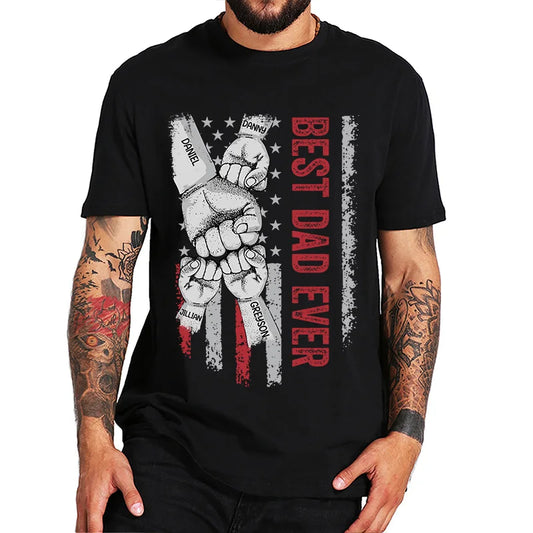 Maymavarty Custom Best Dad Ever T Shirt Fathers Day Gift