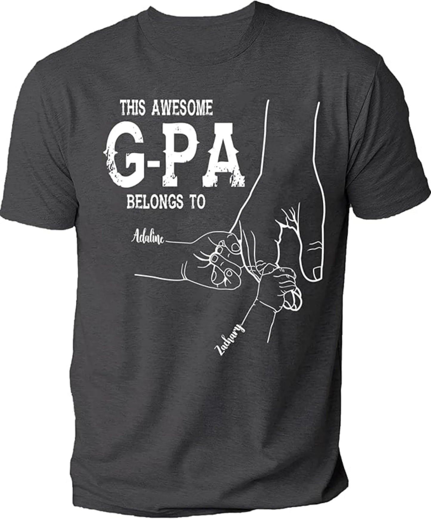 Best Grandpa Dad Ever Shirt Custom Fist Bump Kid Name