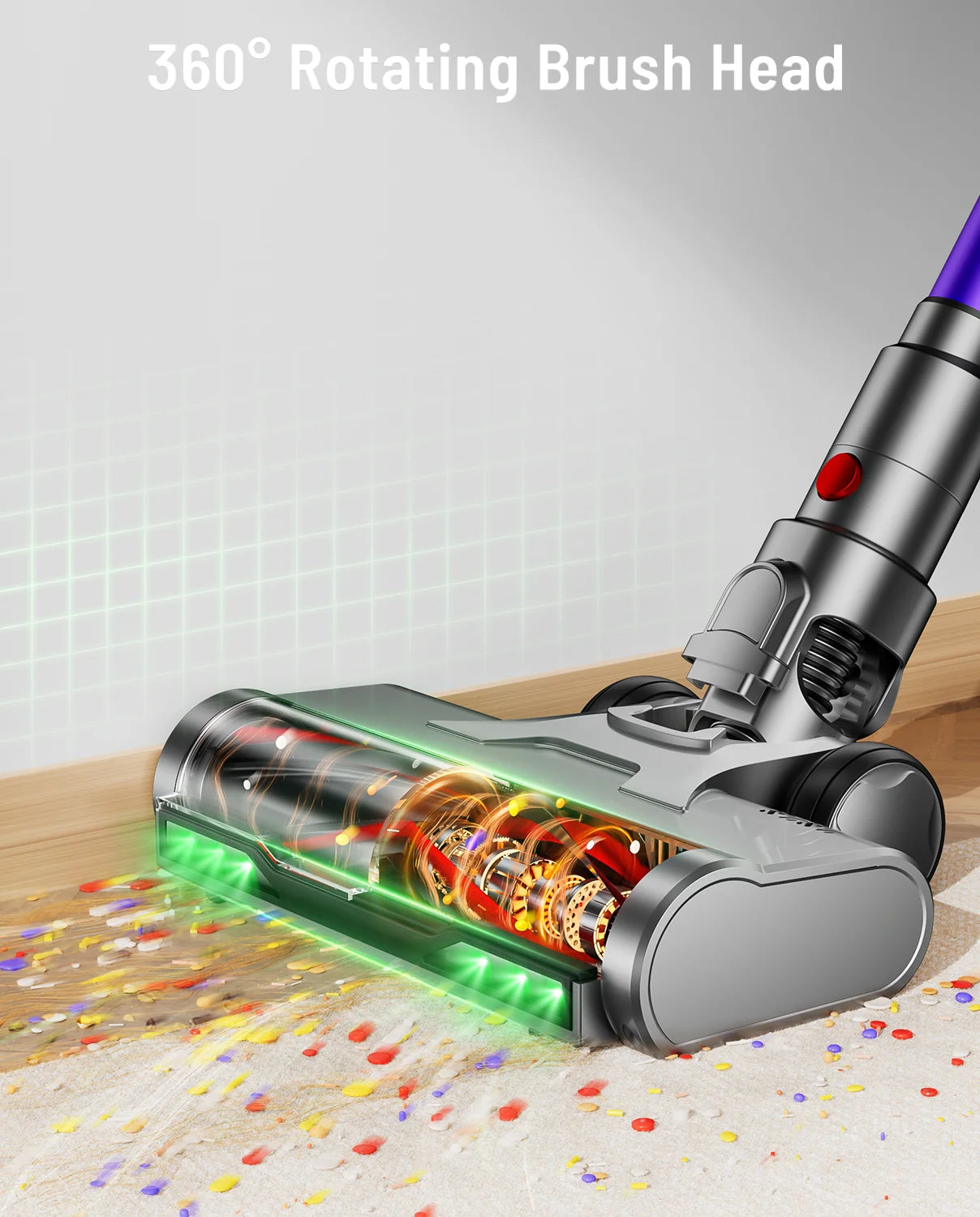 VAKERR X15 Pro 650W Cordless Vacuum Cleaner 65KPa Suction For Pet Hair Carpet