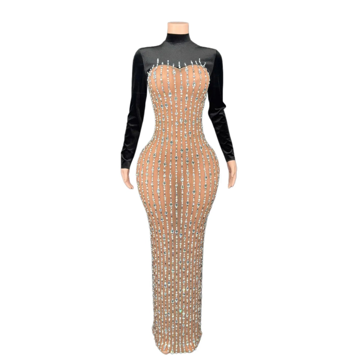 2026 Summer High-Neck Fitted Slim Long Dress Women