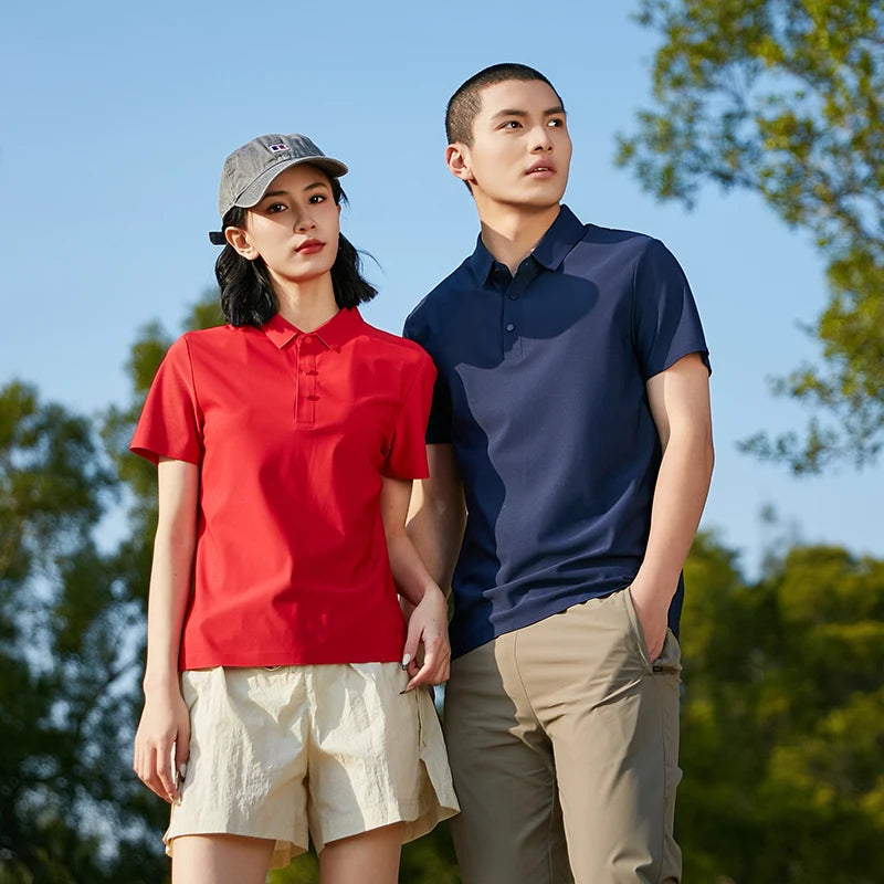 Selected popular nylon fabric dad's summer clothing middle-aged men's short sleeved T-shirt, summer ice silk quick drying mid
