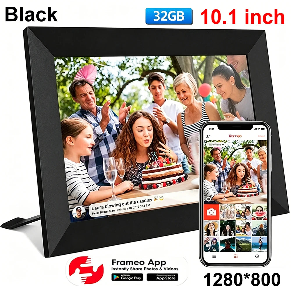 10.1 & 15.6 Inch Smart WiFi Digital Photo Frame HD Touch Screen 32GB
