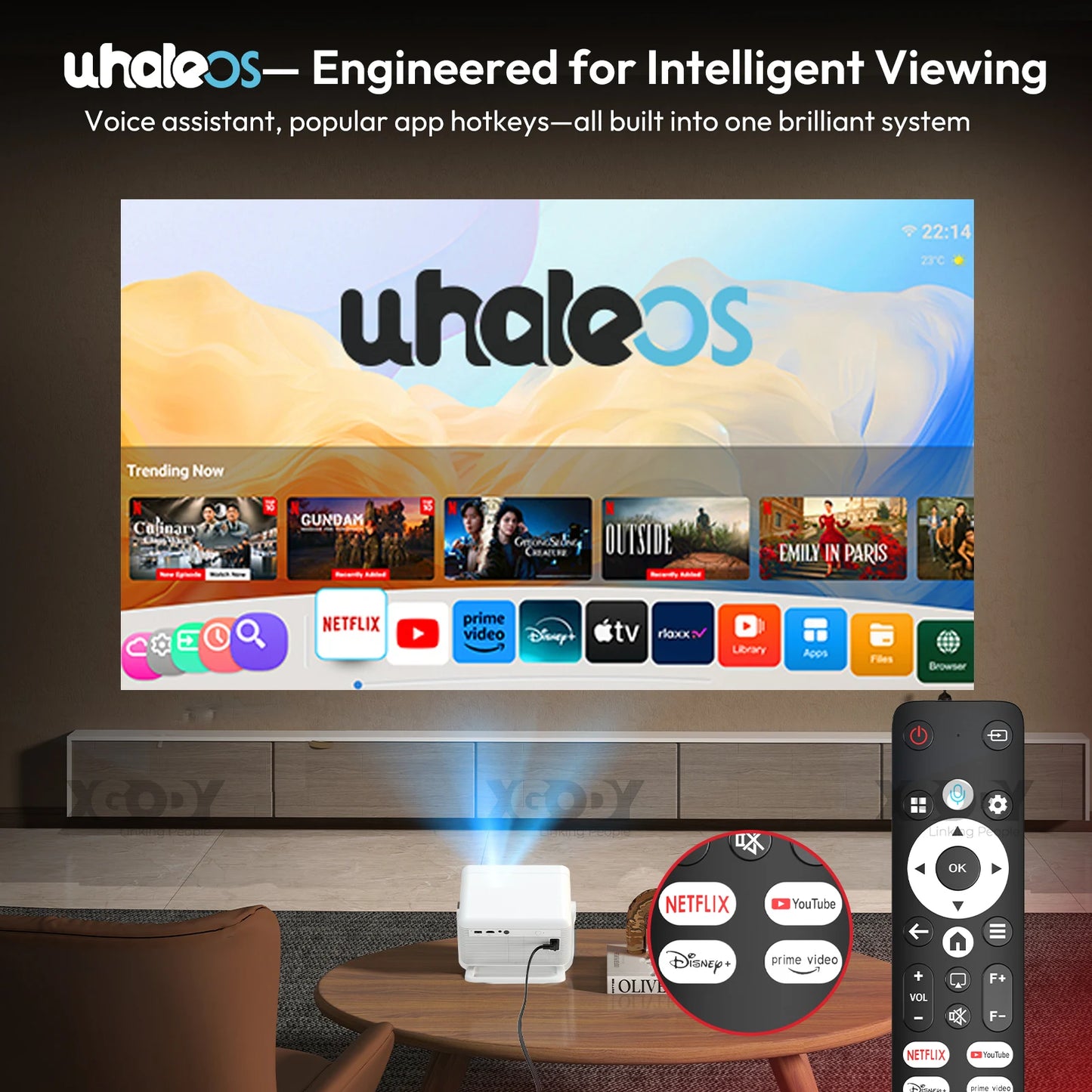 XGODY N6 Pro Projector Netflix 4K Android TV Home Theater