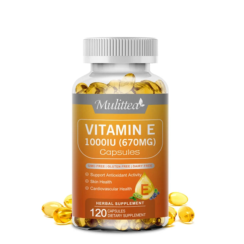 Mulittea Vitamin E Capsules For Blood Circulation And Skin Brightening