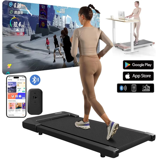 Home 2.5HP Treadmill With Bluetooth 300lbs Capacity 2in1 Walking Running