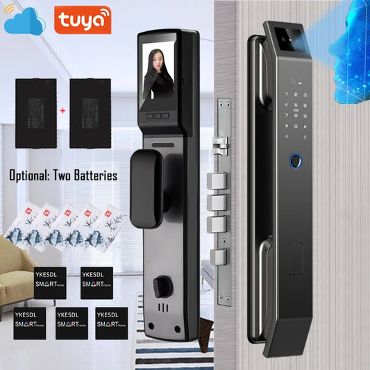 YKESDL 3D Face Recognition Digital Door Lock With Camera Fingerprint