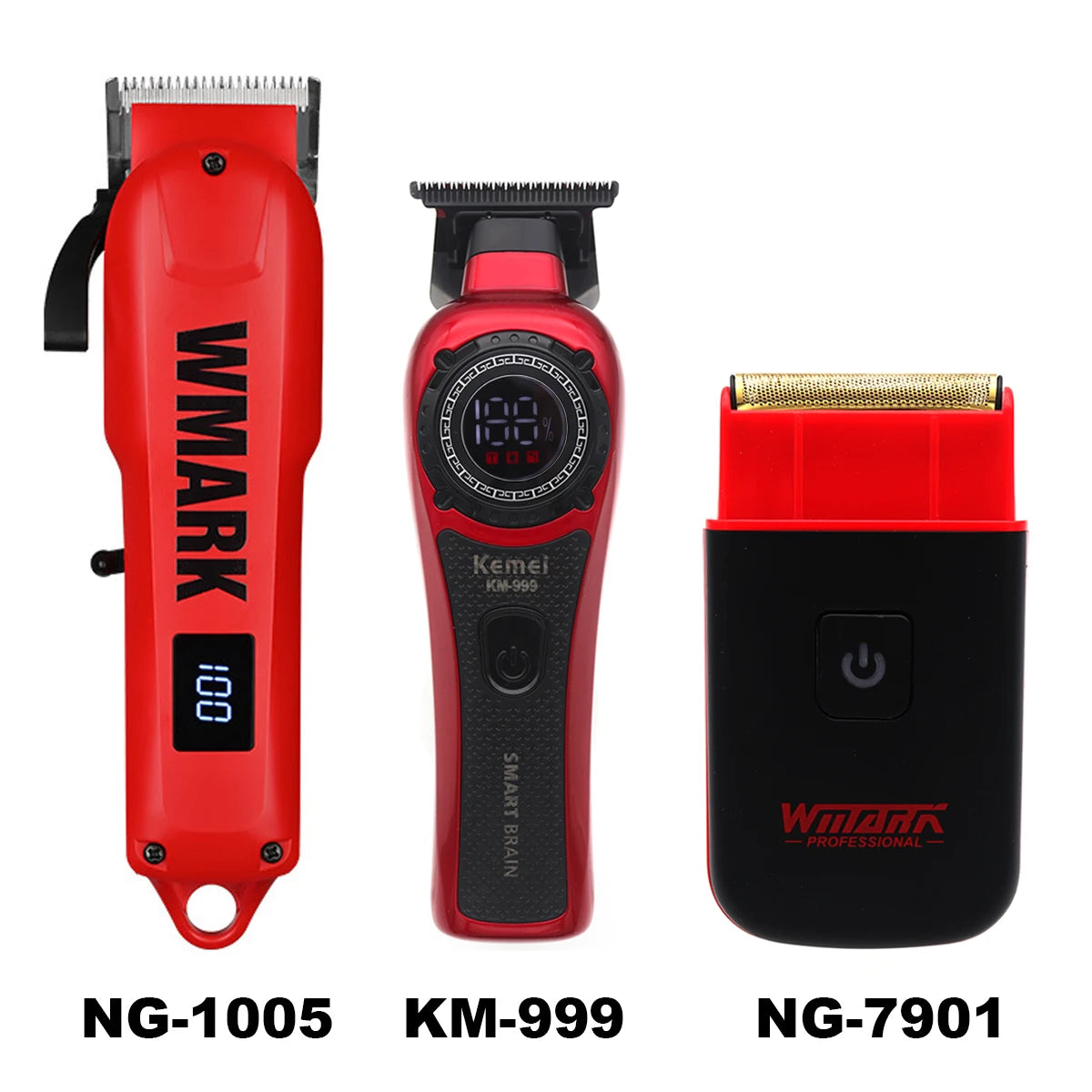 WMARK 1005 Professional Hair Clipper LED Display Low Noise Cordless USB Hair Cutting Machine Barber Shop Tools for Men's Haircut