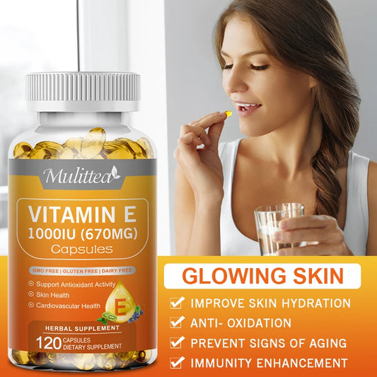 Mulittea Vitamin E Capsules For Blood Circulation And Skin Brightening