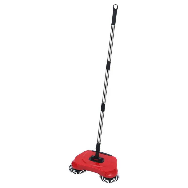 Hand Push Broom, Multifunctional Cleaning Tool Sweep Mop, Long Handle Push Broom with Auto Spiral Deep Clean System