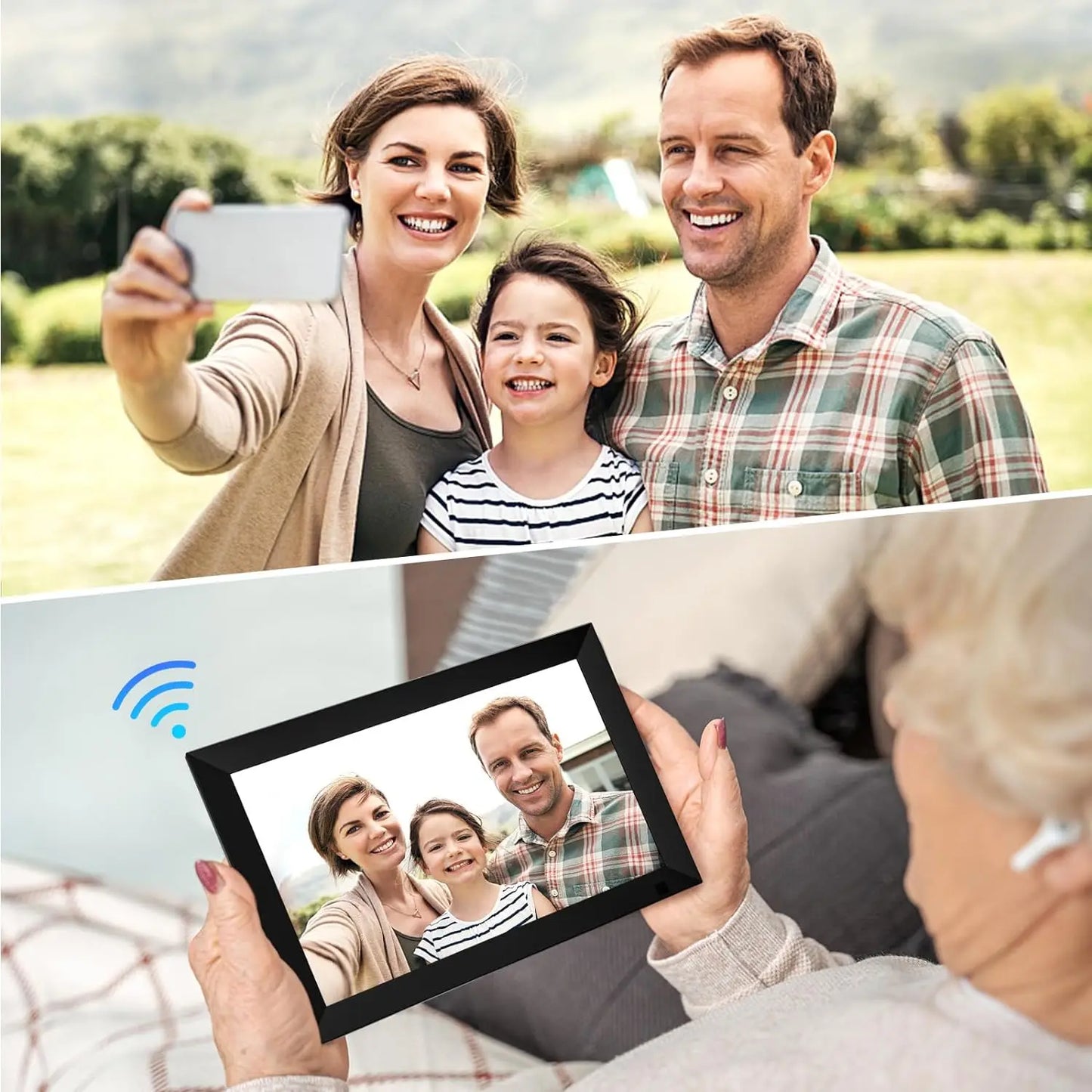 YENOCK 32GB Frameo Smart WiFi Digital Photo Frame Display