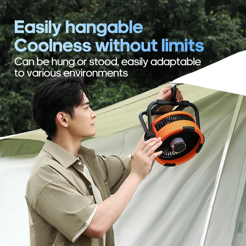 Kinscoter 6 In 1 Portable Outdoor Tent Camping Fan With 20000mAh Power Bank