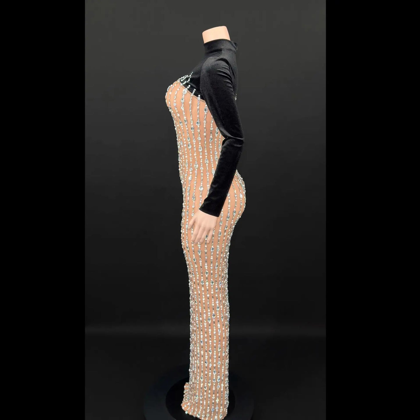 2026 Summer High-Neck Fitted Slim Long Dress Women