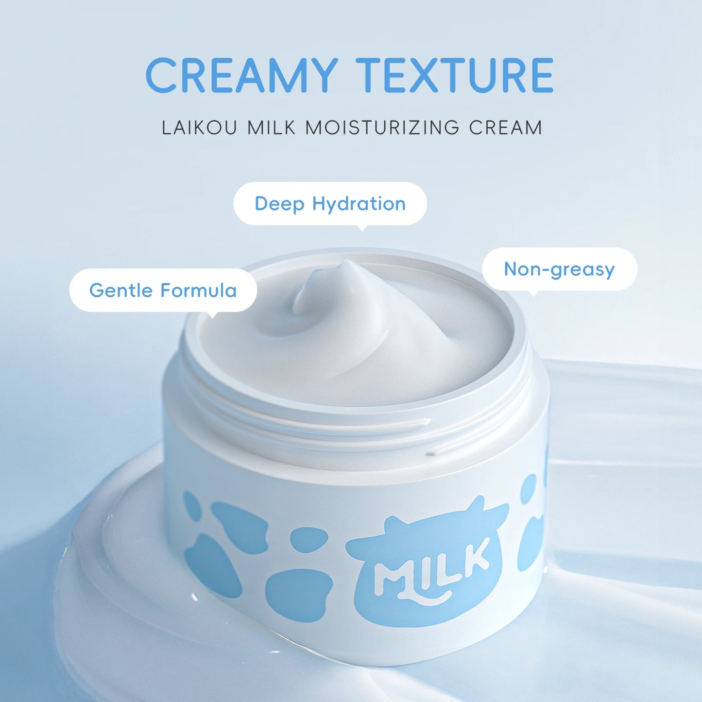 LAIKOU Milk Skincare Set Moisturizing Cleanser Travel Kit