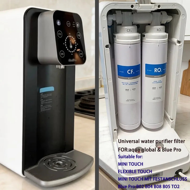 For Aqua global MINI TOUCH/FLEXIBLE TOUCH/Zen&Pur Drinking Water Purifier Filter Element,CF+RO+ACF1 Is Suitable Bule Pro B04/B02