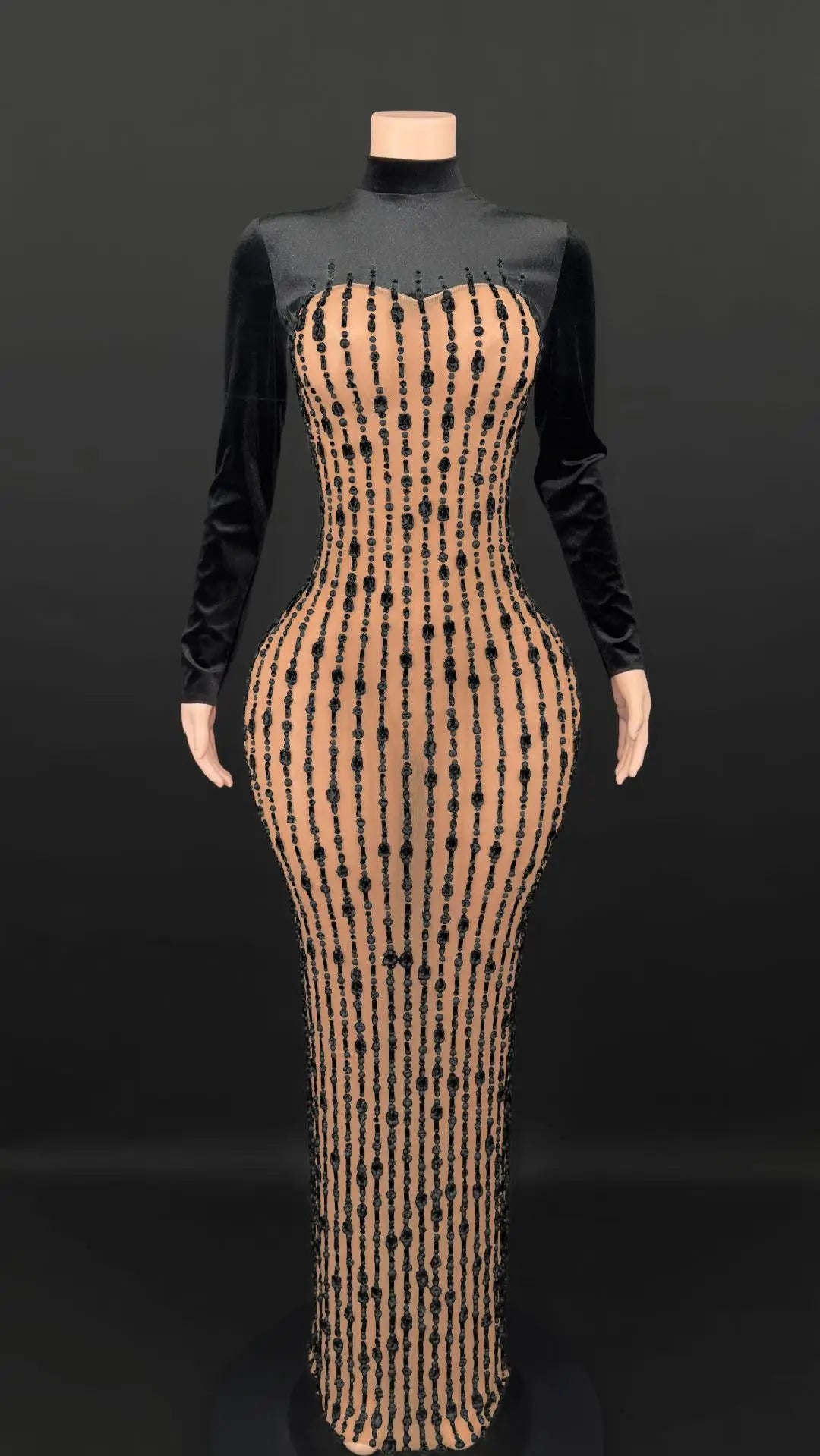2026 Summer High-Neck Fitted Slim Long Dress Women