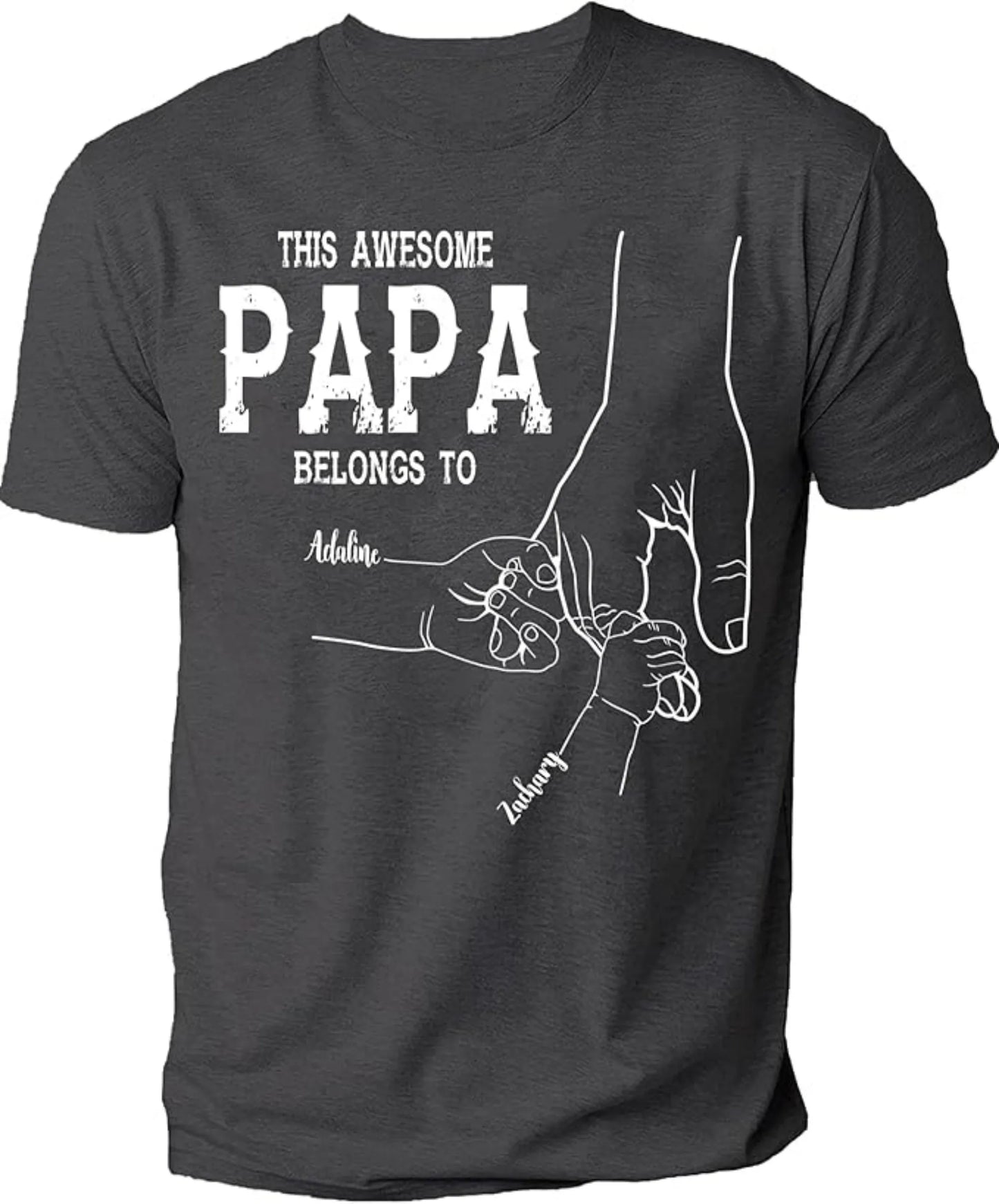 Best Grandpa Dad Ever Shirt Custom Fist Bump Kid Name