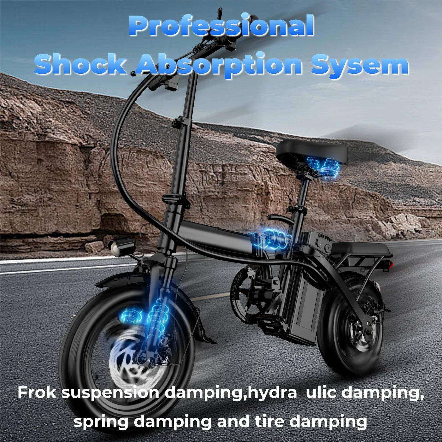 LELEKUAI 500W Foldable Electric Bike With Removable 48V Battery