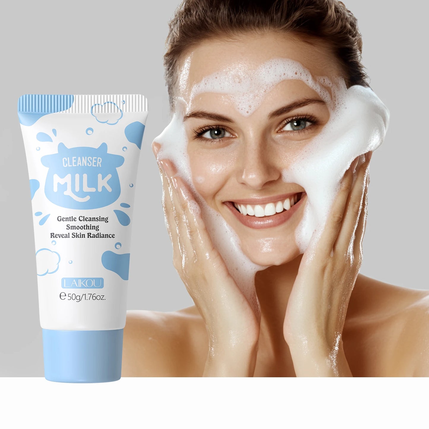LAIKOU Milk Skincare Set Moisturizing Cleanser Travel Kit