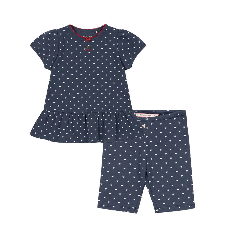 Girls' Dresses 2026 Summer New Arrivals: Pink Floral Print Fashionable Princess Dress, Cute Cartoon Cotton T-Shirts, and Shorts