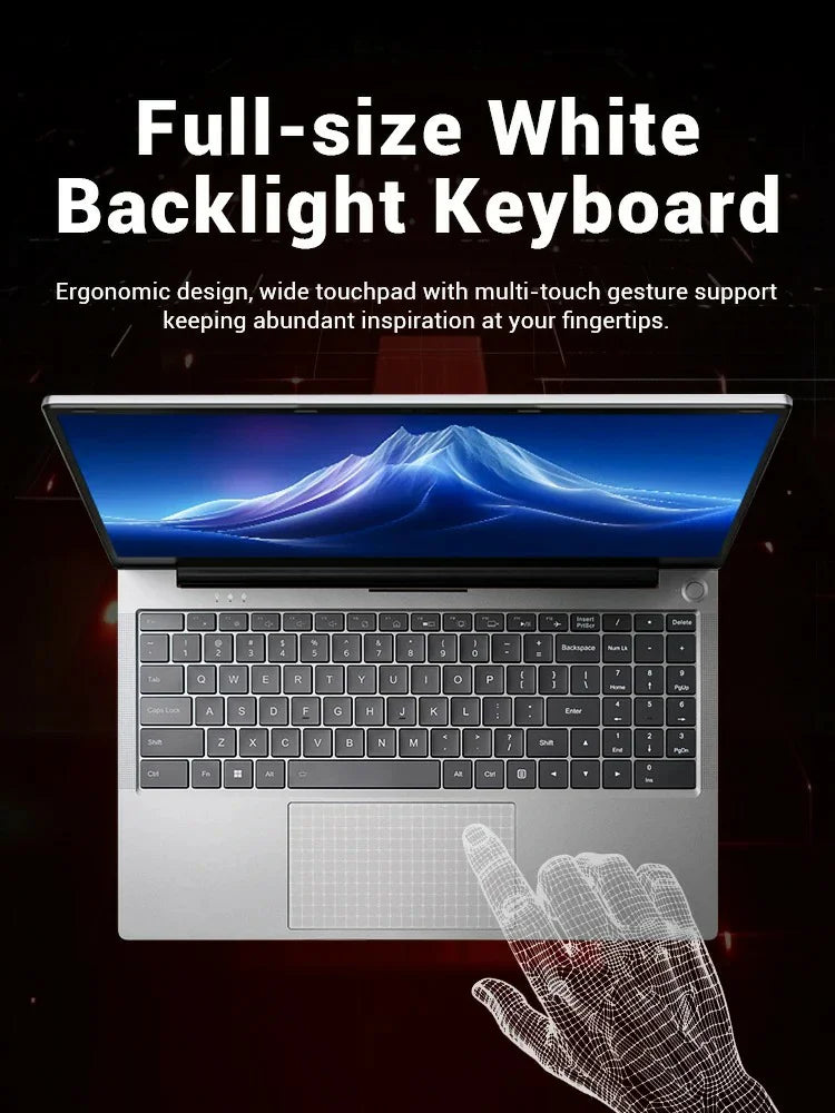 FIREBAT AS1 15.6" Laptop AMD Ryzen5 7430U DDR4 16GB RAM PCIe 512GB SSD 15.6inch FHD 60Hz Screen WiFi6 BT5.2 Windows 11 Computer